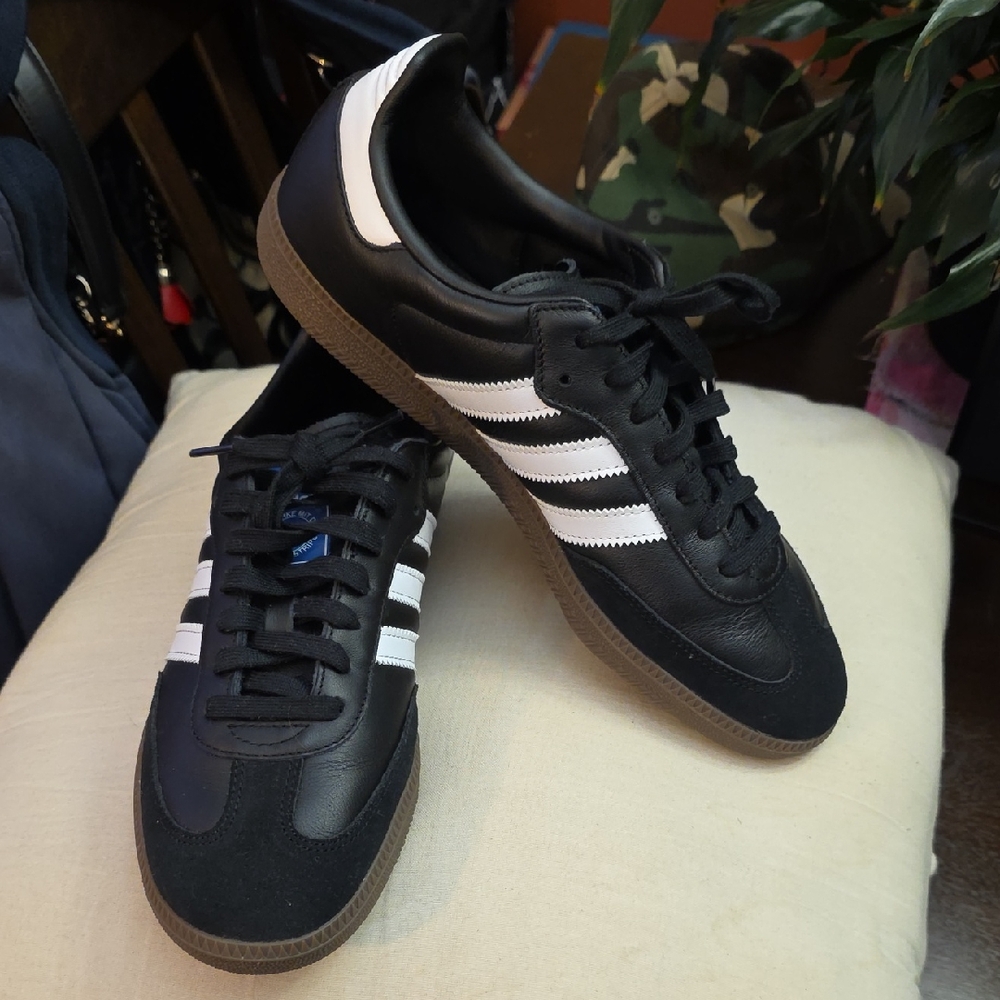adidas Black and White Athletic Shoes